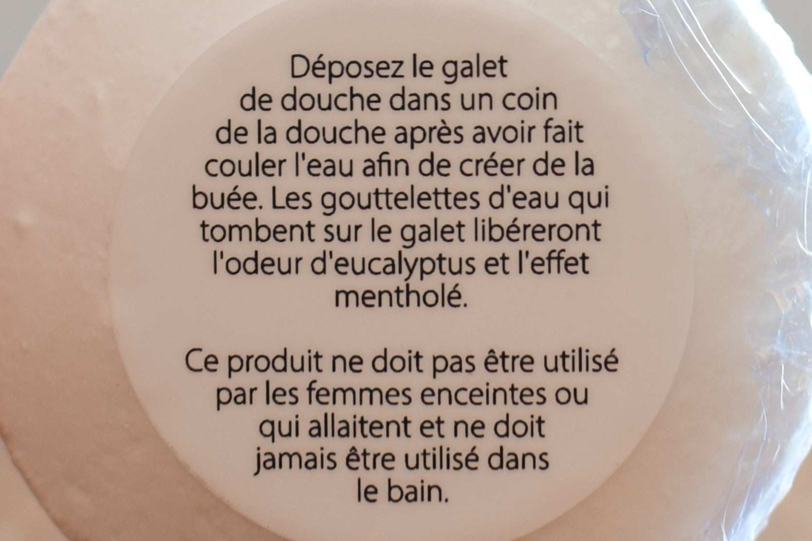 étiquette d'information pour le cube à vapeur